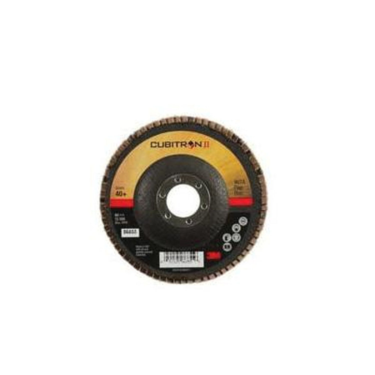3M Cubitron II Flap Disc 967A – 40+ T27, 4‑1/2 in x 7/8 in, 10 per Case, Part 86855