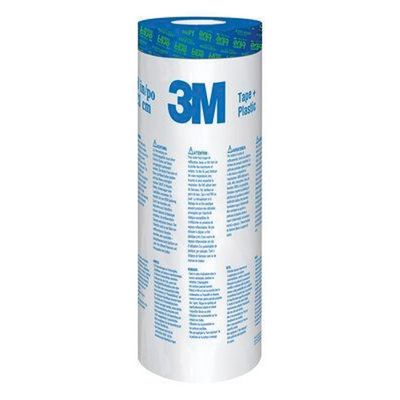 ScotchBlue Pre-Taped Painter's Plastic 34067 48 in x 30 yd Blue