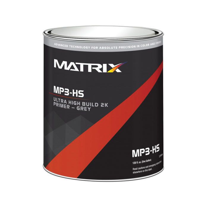 Matrix Systems MP3-HS-G01 Ultra High Build Primer, 1 gal Can, Gray, 15 to 20 min Curing