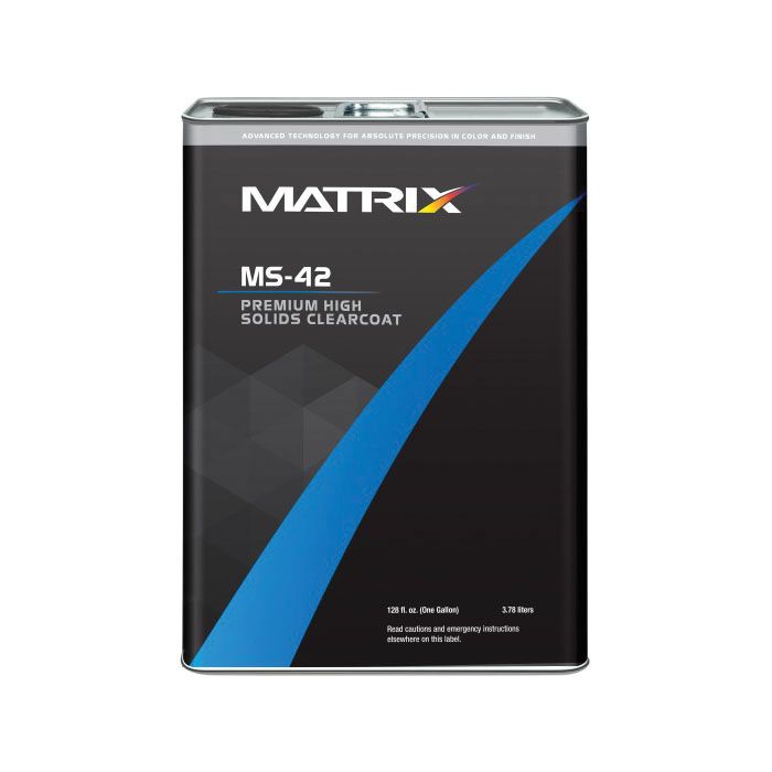 Matrix MS-42-G01 Premium High Solids Urethane Clearcoat, 1 gal Can, 57.8 g/L VOC, 2:1 Mix
