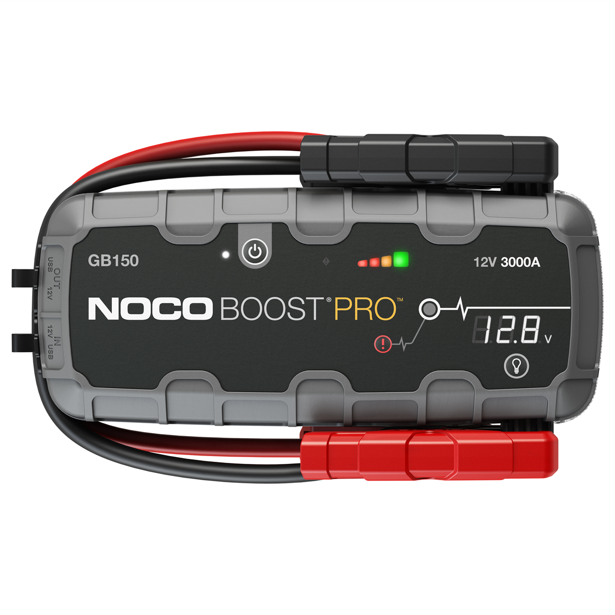 NOCO GB150 3000 Amp Lithium Jump Starter - 500 Lumen LED Flashlight, USB Charger, 12V Power