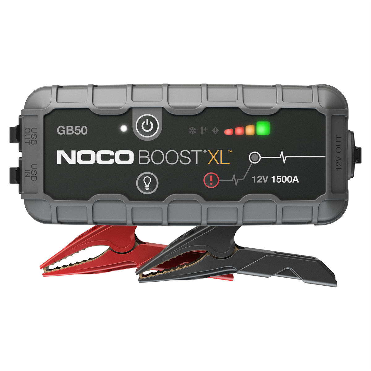 NOCO GB50 1500 Amp Lithium Jump Starter - 200 Lumen LED Flashlight, USB Charger, 12V