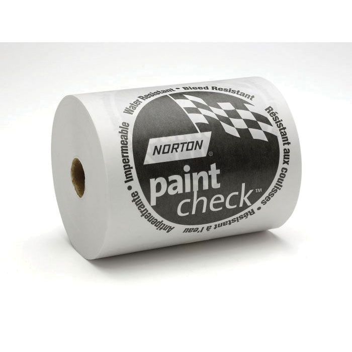 Norton Paint Check Masking Paper 00402 - 6 in Wide x 750 ft Length, White Polycoated Premium Paper