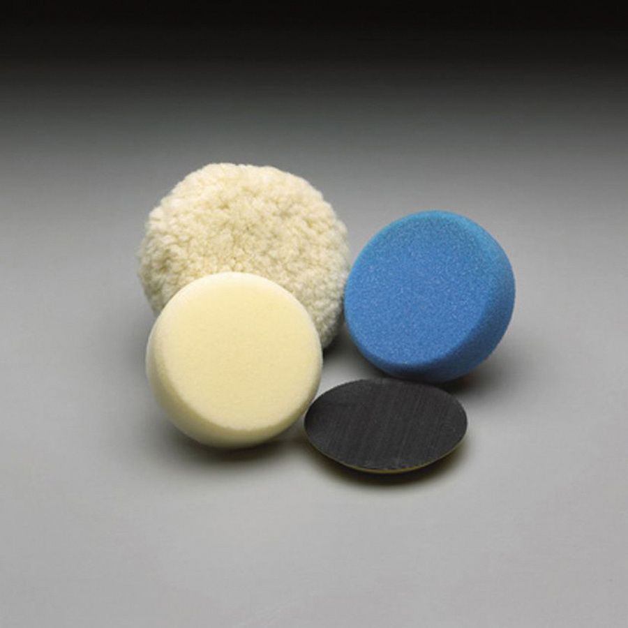 Norton Abrasives Norton 05460 Finishing Pad, 3 in Dia, Hook and Loop Attachment, Foam Pad, White