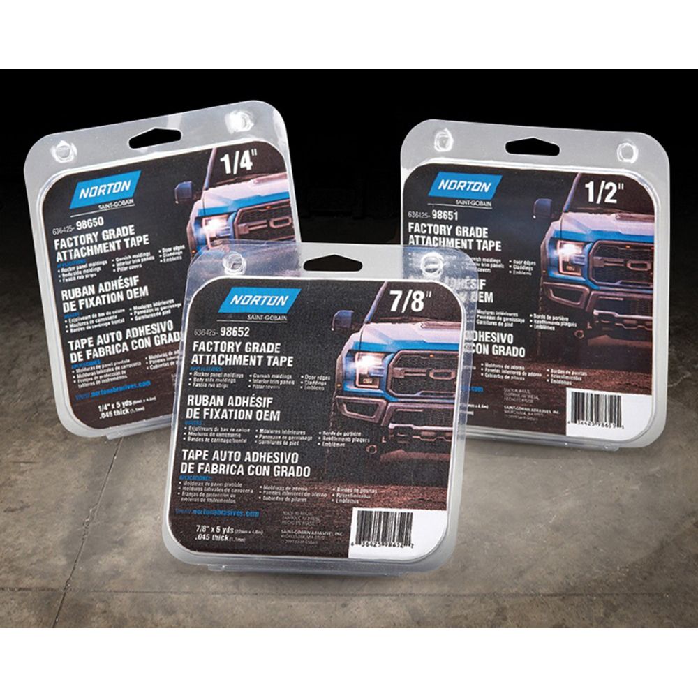 Norton 98650 Factory Grade Attachment Tape 5 yd x 1/4 in Black/Blue