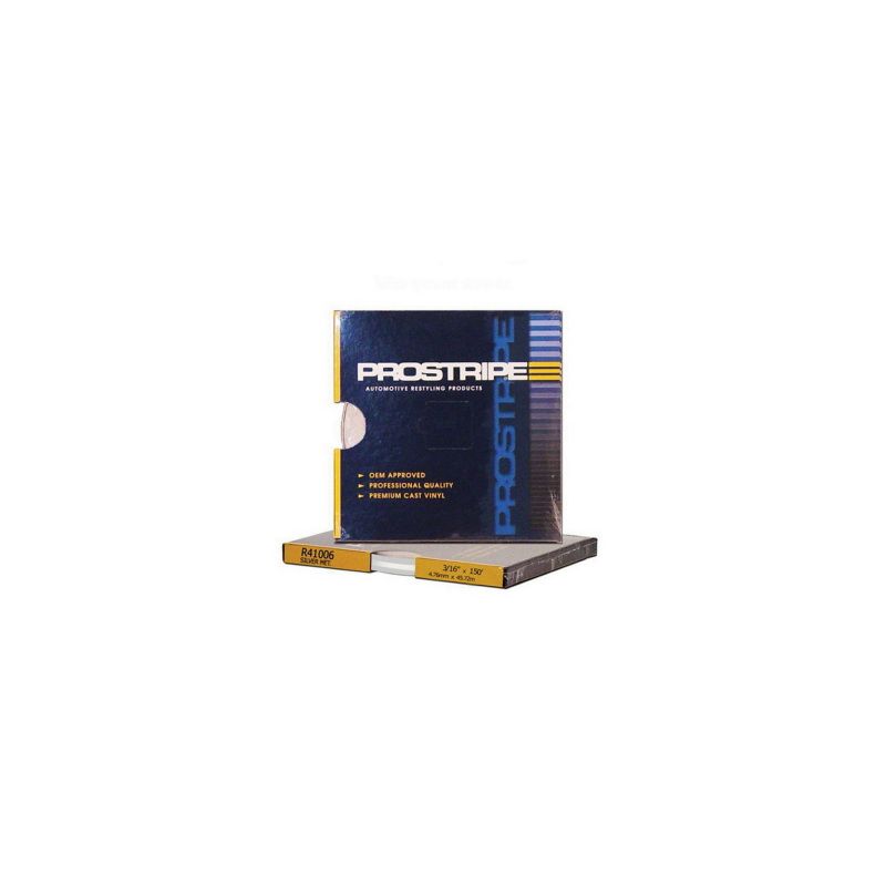 Prostripe R41006 Single Color Multiple Striping Tape, 150 ft x 3/16 in, Silver Metallic