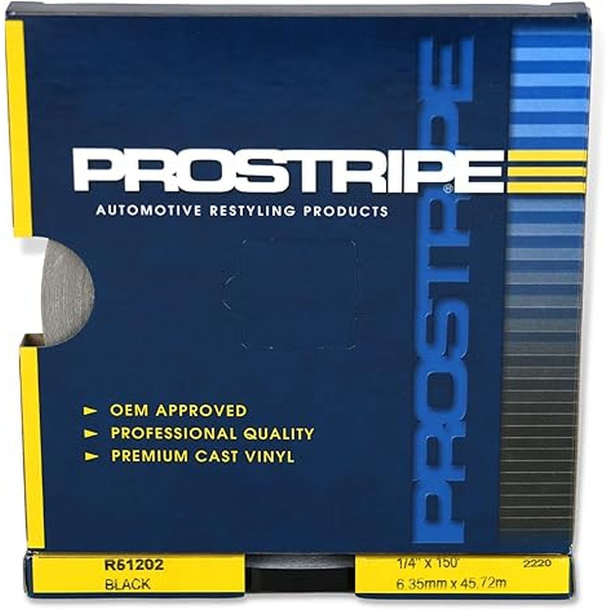 Prostripe R51202 Solid Striping Tape 1/4 in Black 150 ft