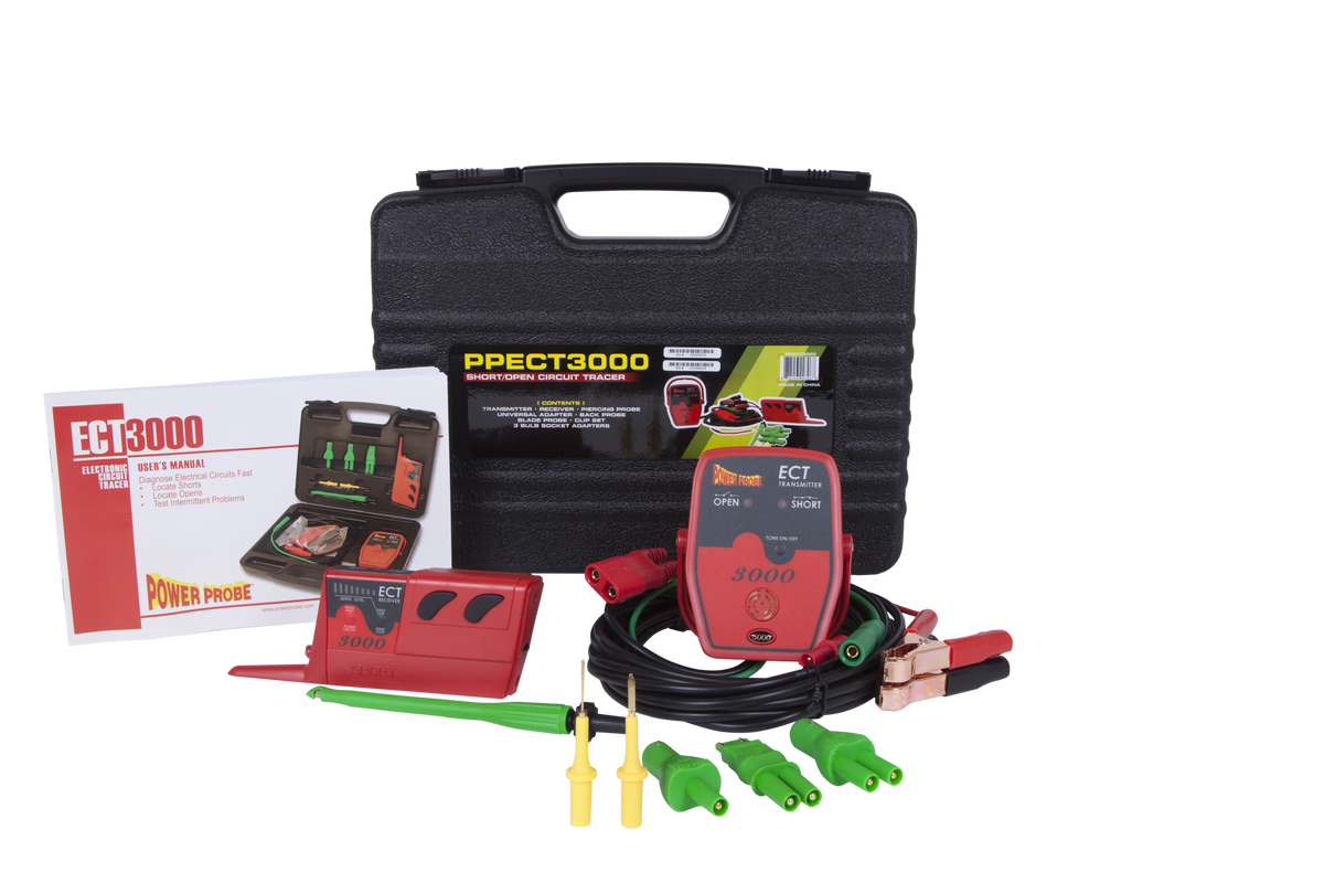 Power Probe Circuit Tracer Kit PPECT3000 with Transmitter, Receiver, Distance Indicator and