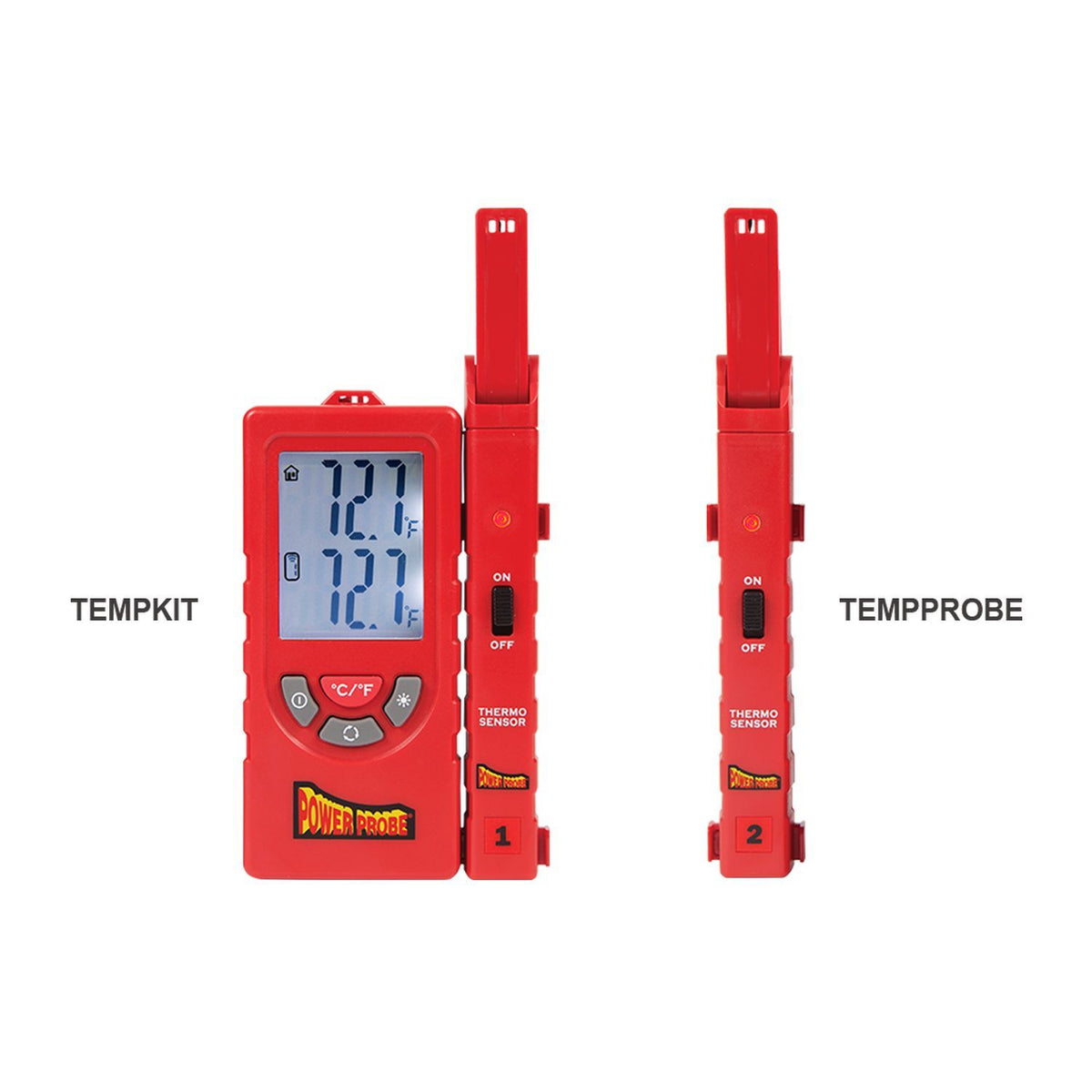 Power Probe TEMPKIT Dual-Zone Digital Thermometer Kit with Base Unit and Two Wireless Remotes