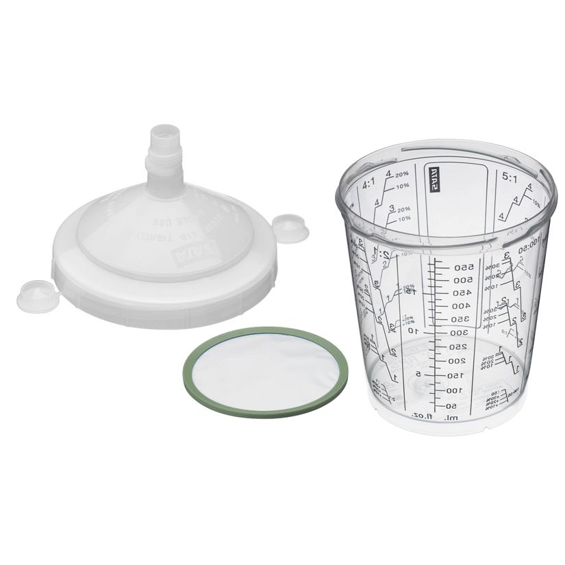 SATA 06 l disposable cup with lid and filter - 200 , flat