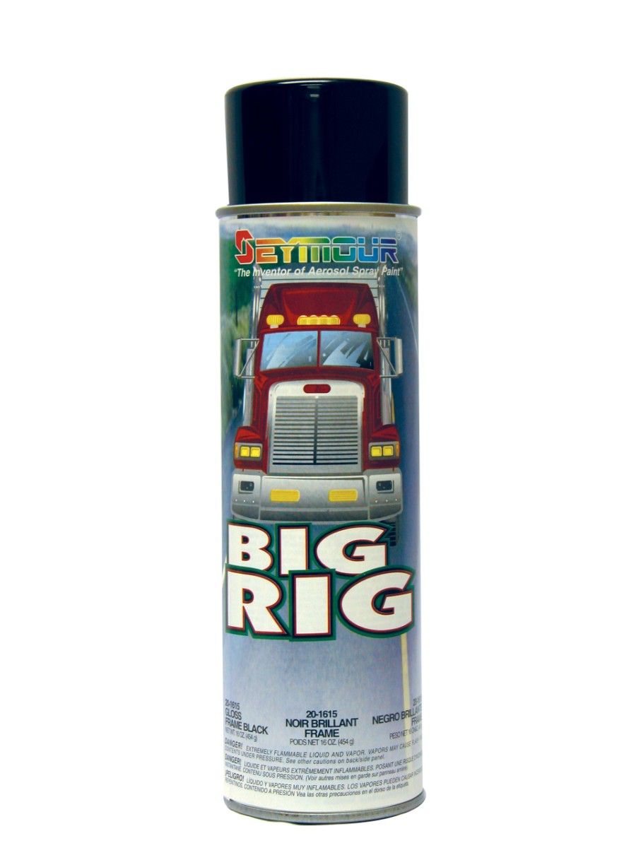Seymour Paints Big Rig 20-1615 Professional Enamel Coating, Gloss, Frame Black, Up To 18 Sq-Ft