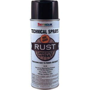 Seymour 16-045 Rust Converter and Primer, Black, 16 oz Aerosol Can