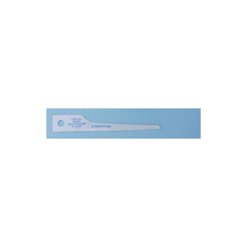 Tool Aid 90020 Scroll Reciprocating Air Saw Blade, 24 TPI, 3 in, Bi-Metal, pack of 5 blades