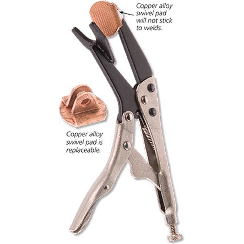 Steck 23230 Plugweld Pliers, Precision Clamp Tool with Copper Alloy Backing for Plug Welding