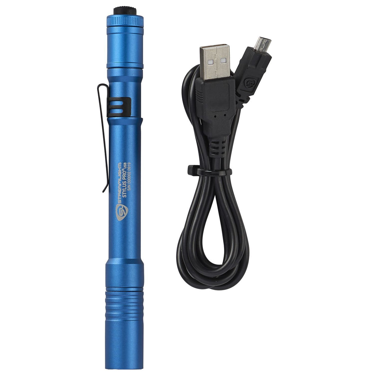 Streamlight 66140 Stylus Pro USB Blue Rechargeable Penlight with High/Low Modes