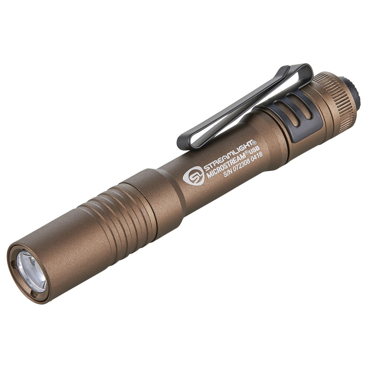 Streamlight MicroStream USB Clam Coyote 4-inch Aluminum Flashlight with Built-in USB Rechargeable
