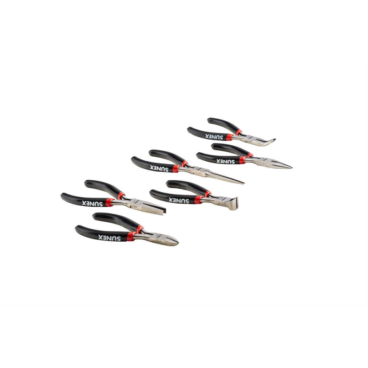 Sunex Tools 6-Piece Mini Pliers Set with Storage Tray, Model SXMPS6