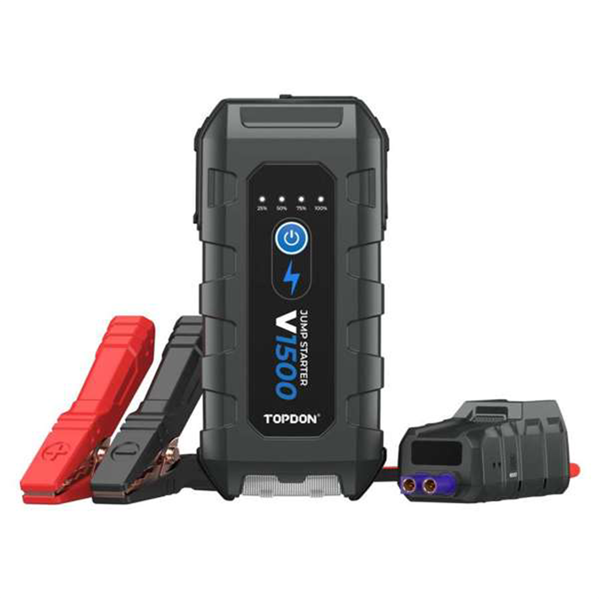 Topdon V1500 1500A Jump Starter & Power Bank - LED Flashlight for Cars, Boats, Motorcycles