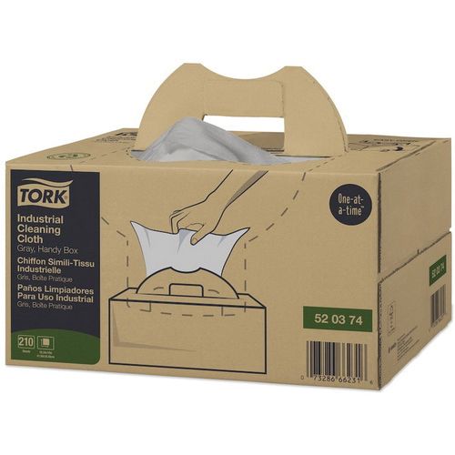 Tork 520374 Reusable Cleaning Cloth, Gray, 16.34 in L x 14 in W, 1-Ply, Box