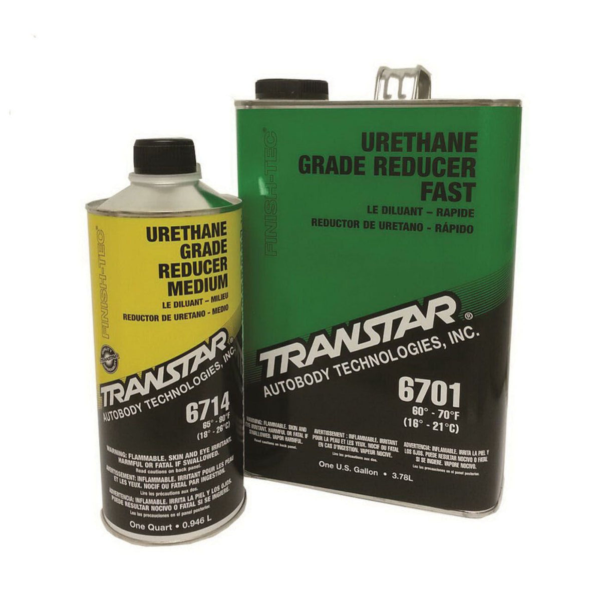 Transtar 6711-F Urethane Grade Reducer, Clear, 1 gal Can, Medium Speed for primers and clearcoats