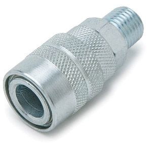Titan Hand Tools 19343 Industrial Style Air Line Coupler, 1/4-In MNPT Male, Steel, 2-In Length