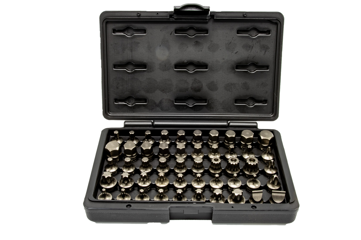 Vim Tools IMPACT50 50-Piece Half-Cut Impact Driver Set, S2 Steel, Gun-Metal Plating, Model