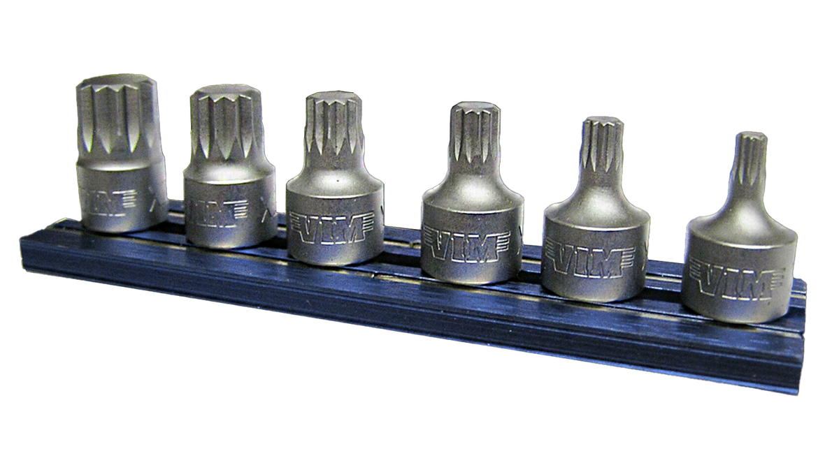 Vim Tools Stubby Drive Set, 6 pc set 4m thru 12m, all 1/4"
