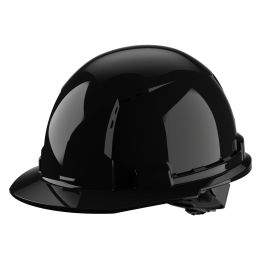 Milwaukee HBlack Front Brim Hard Hat w/4pt Ratcheting Suspension