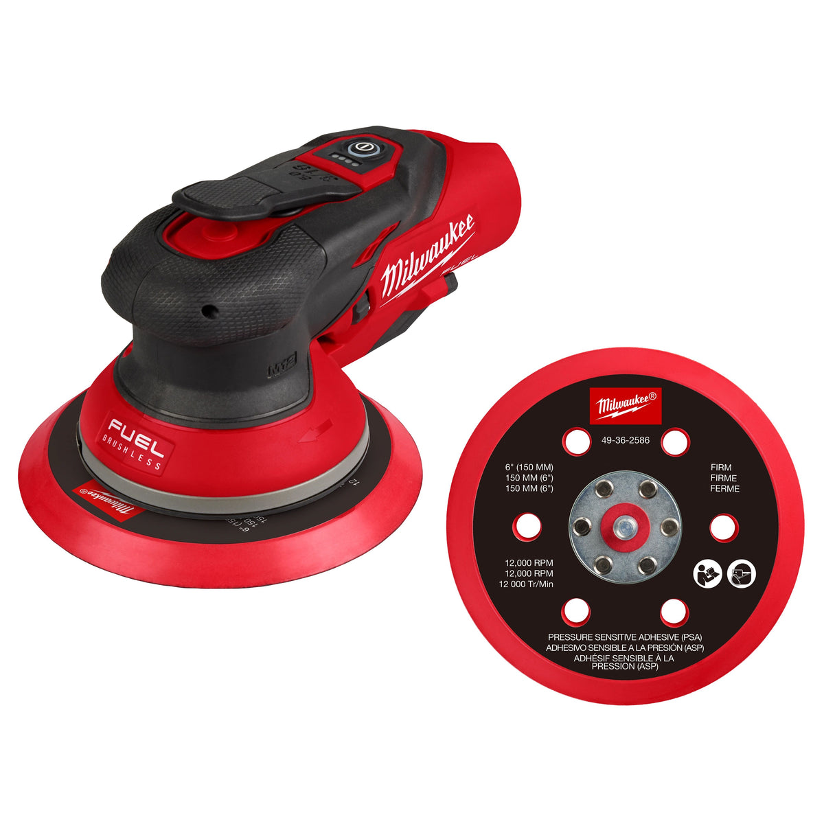 Milwaukee Tools M12 6" Random Orbital Sander 3/16" 2585-20