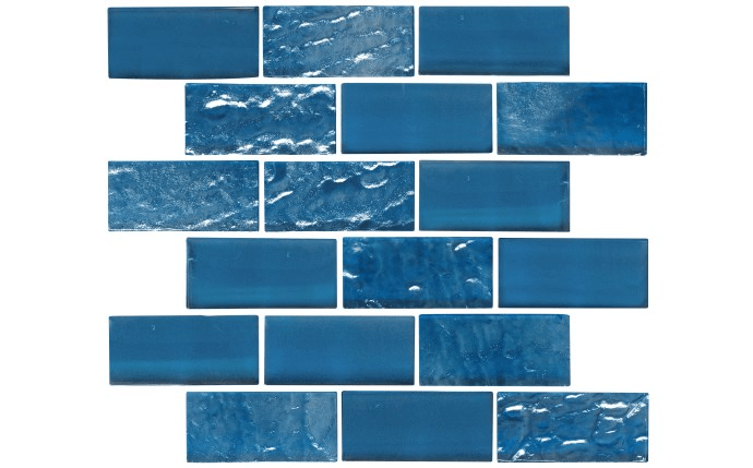 NPT 2″ x 4″ Iridescent Glass Tile Blue ELY-BLUE2X4