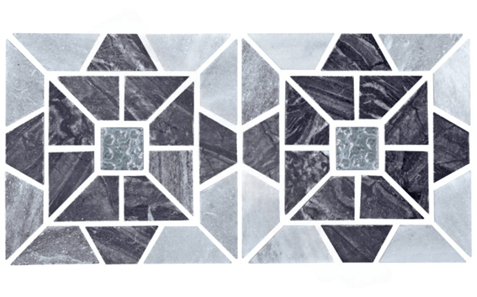 NPT BVQMS9006 Fusion Glass Tile Black Evening Star