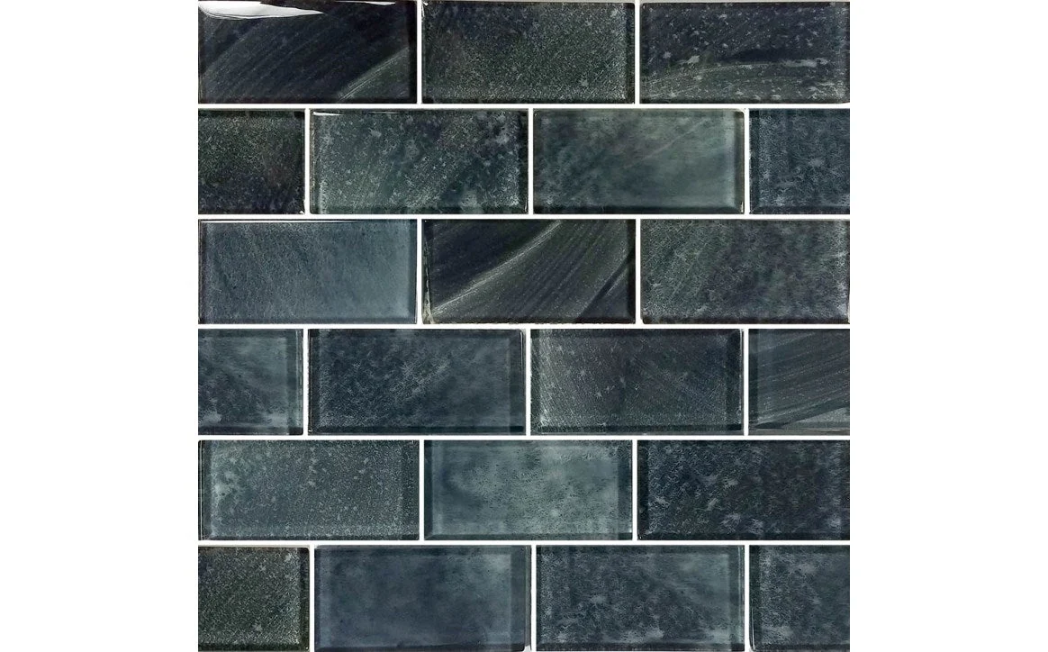 NPT GS84896B2 2″ x 4″ Subway Glass Tile Blends Stratus Gray