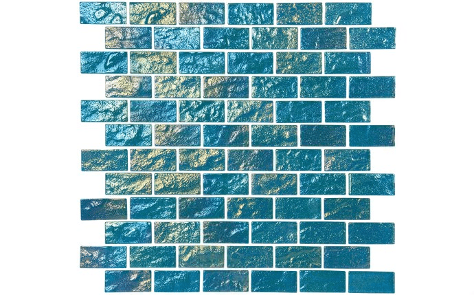 NPT Lightwaves Collection Aquamarine Tile 1″ x 2″ LWV-AQUAMARINE1X2