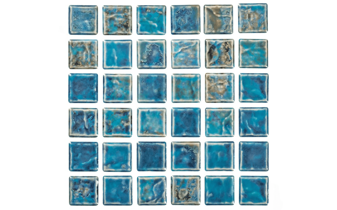 NPT MASSV111 1″ x 1″ Volcano Glossy Tile Aqua Blue
