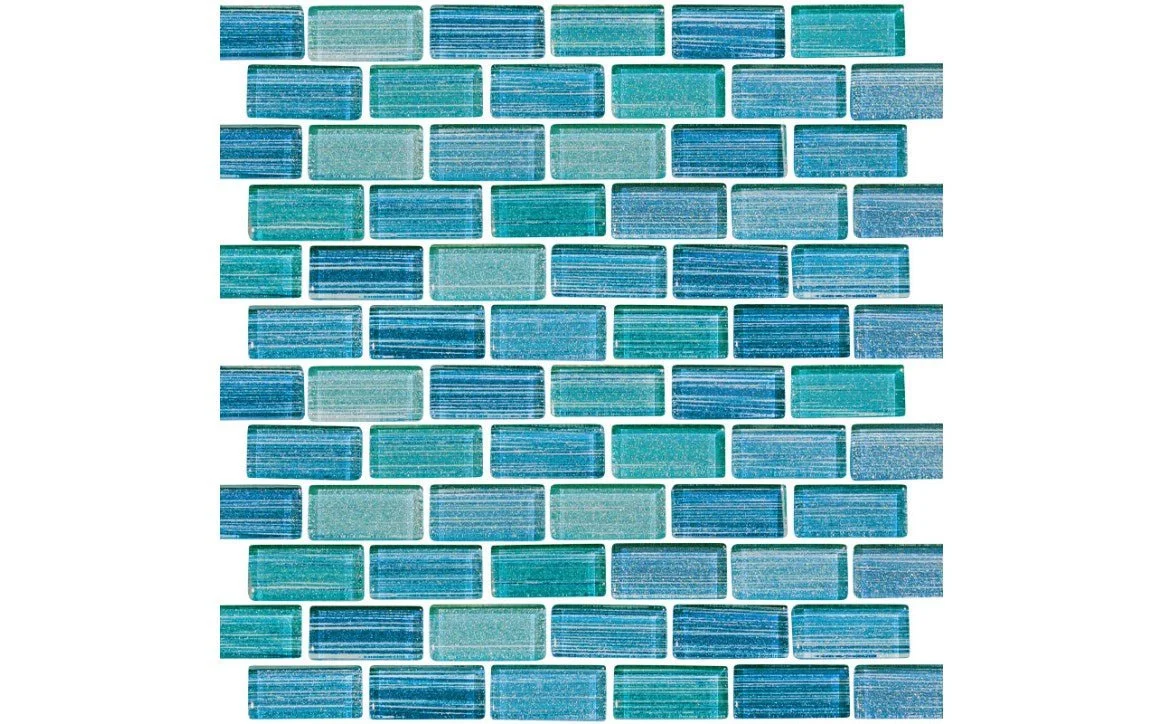 NPT PLL-CYAN 1″ x 2″ Parallax Cyan Pool Tile
