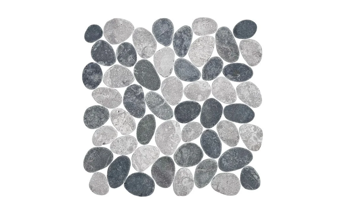NPT RVK-MIxED 11 3/4″ x 11 3/4″ River Rocks Cobble Tile Mixed Grey