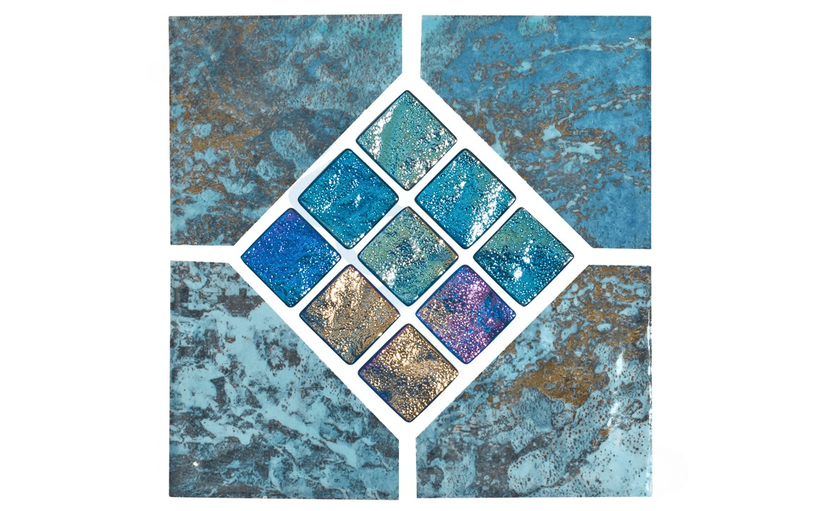 NPT SAR-AQUA 6″ x 6″ Sargasso Glossy Tile Aqua Deco