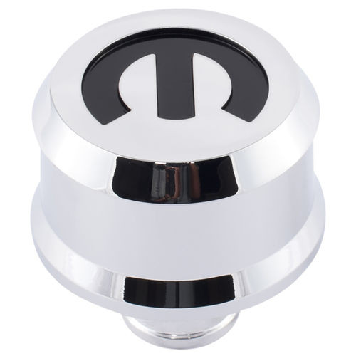 Proform 440-442 Chrome Push In Breather Black Mopar Emblem "M"