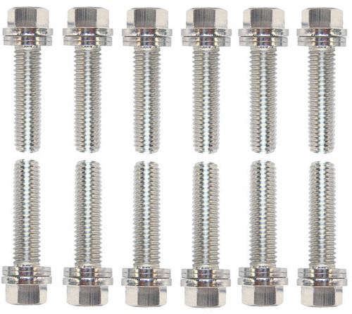 Proform 66754 Locking Header Bolts - Set of 12 - 0.984" L - GM LS Engines 8mm