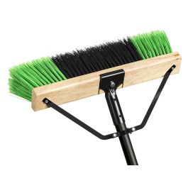M2 Ryno Stiff Push Green Broom - 24"