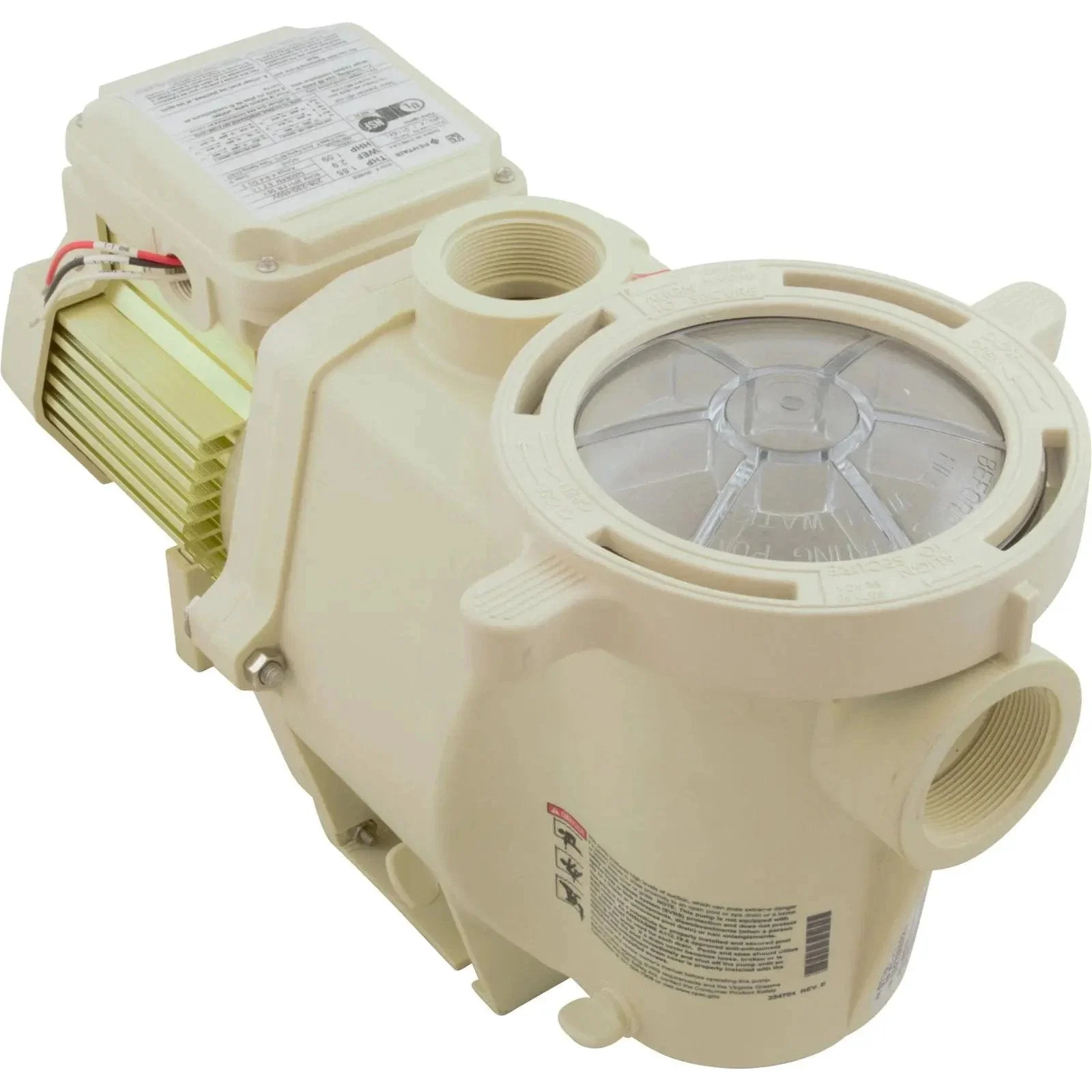 Pentair WhisperFlo 2.0HP 3-Phase Commercial Pool Pump WFK-12 [208/230-460v] [011643]