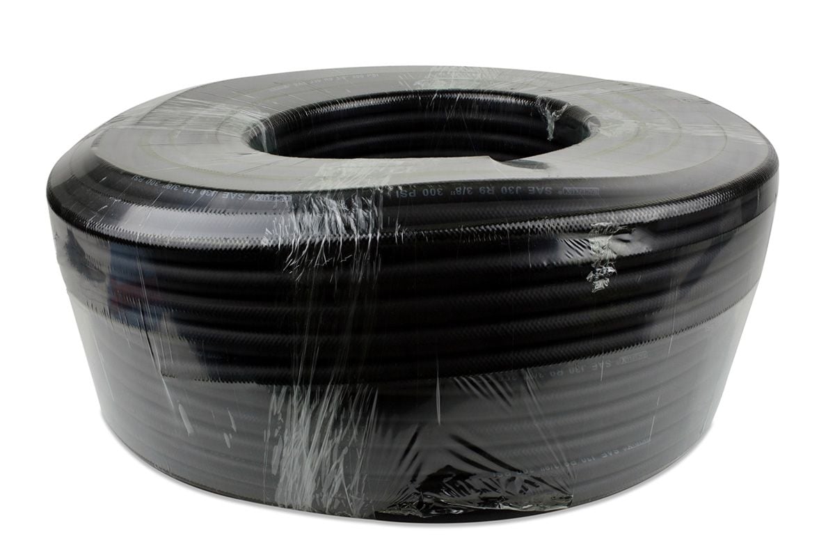 RaceFlux FKM SAE J30 R9 Push-Lock Fuel Hose, 3/8" ID, 100 meter (328 ft) Roll