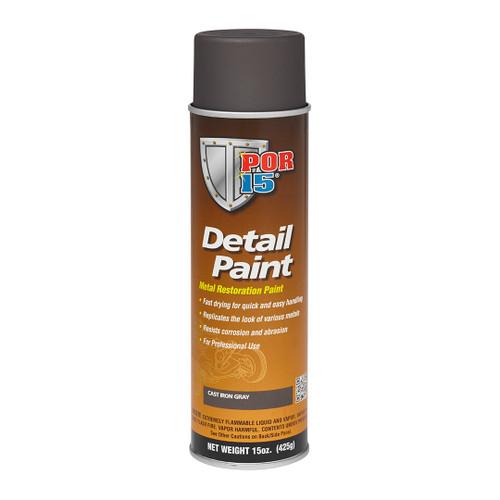 POR 15 41718 Aerosol Restoration Detail Paint - Cast Iron Gray - 15oz Can