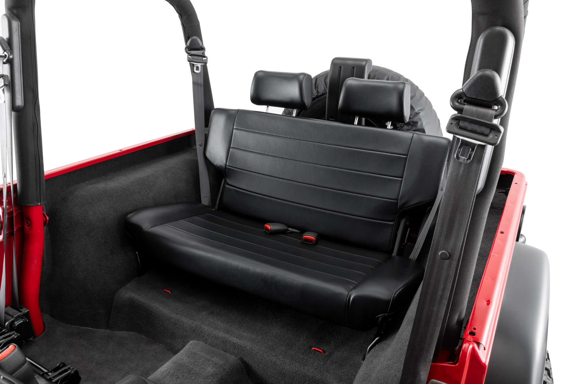 Quadratec Heritage Fold & Tumble Rear Bench Seat for 97-06 Jeep Wrangler TJ