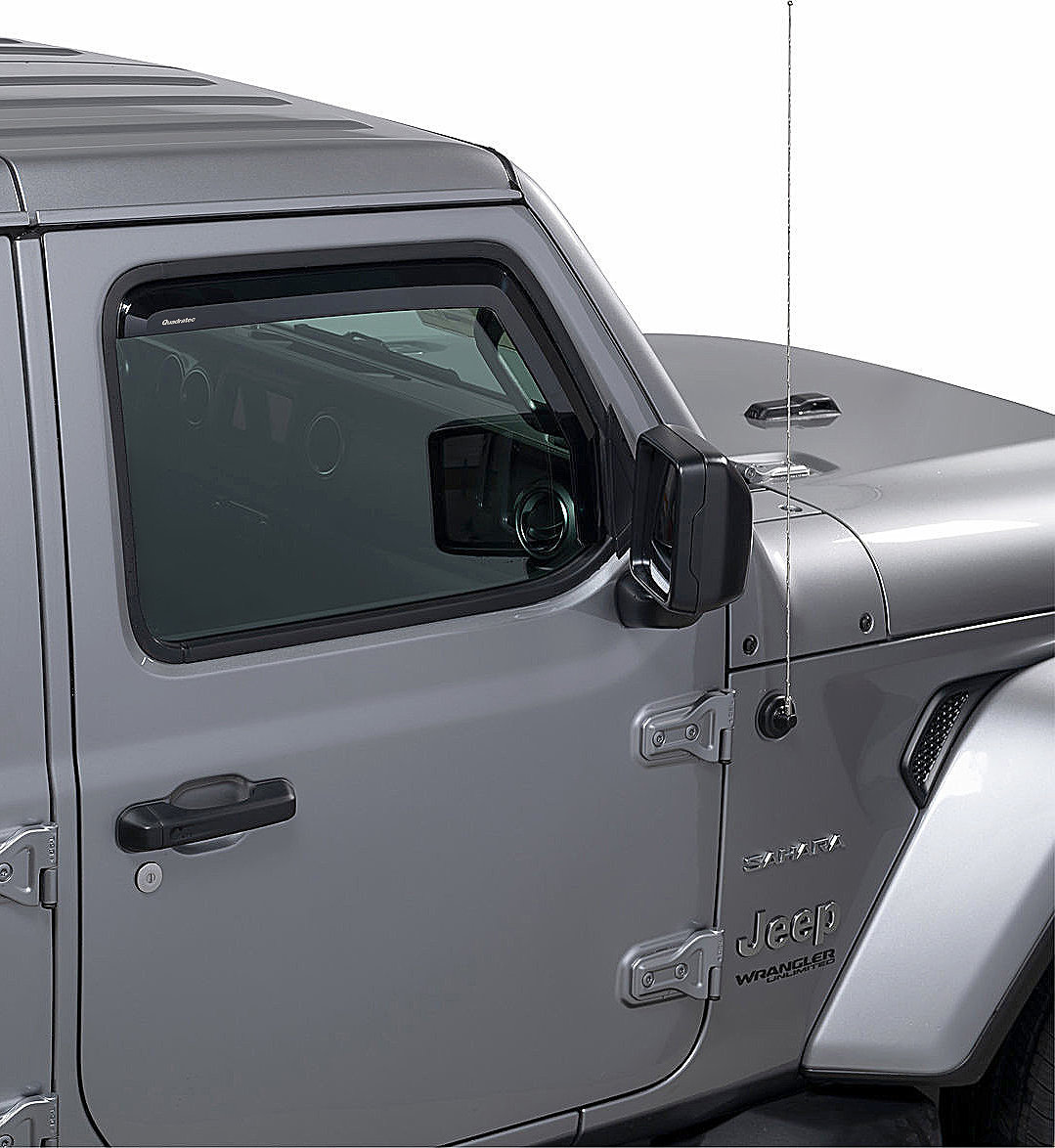 Quadratec Tinted Window Visorsfor 18-26 Jeep Wrangler JL & Gladiator JT