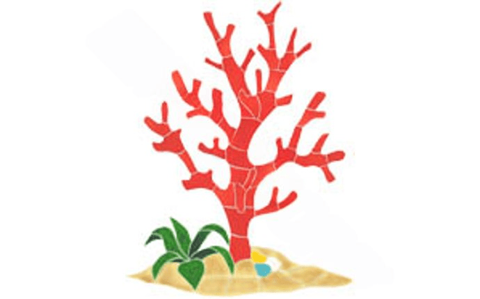 RCOCOROM 22″ x 17″ Coral Reef Accent
