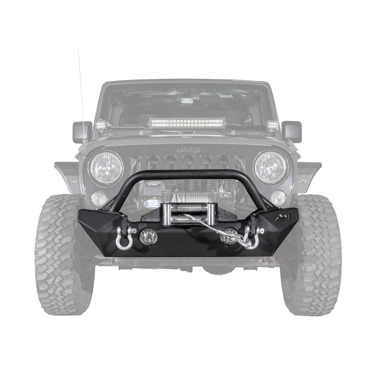 Reaper Off-Road Immortal F1 Stainless Steel Front Stubby Bumper for 07-26 Jeep Wrangler JK, JL, & Gladiator JT