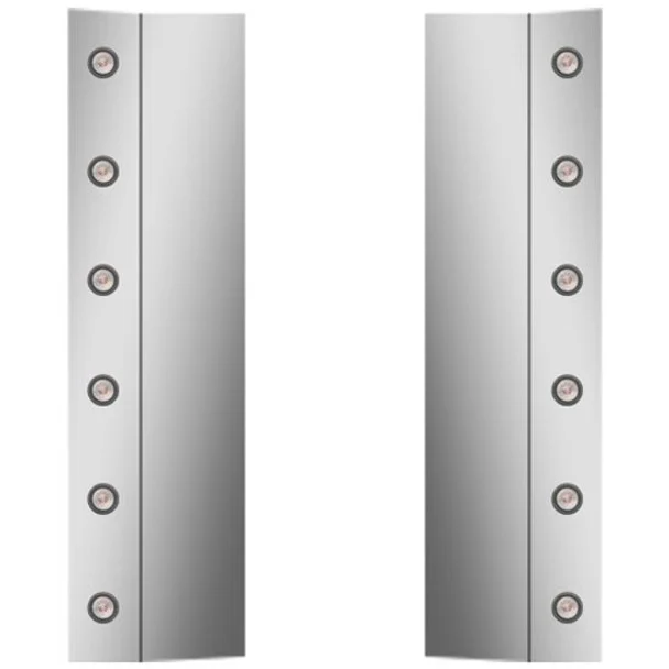 Rear Fairings W/ 12 – 2 Inch Red/Clear LEDs For Peterbilt 357, 365, 367, 378, 379, 388, 389 Ultra Sleeper