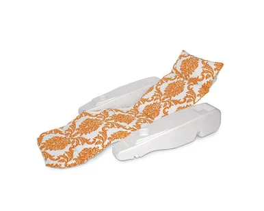 Relax in Style: 73″ Orange and White Adjustable Flourish Floating Pool Chaise Lounge for Summertime Fun