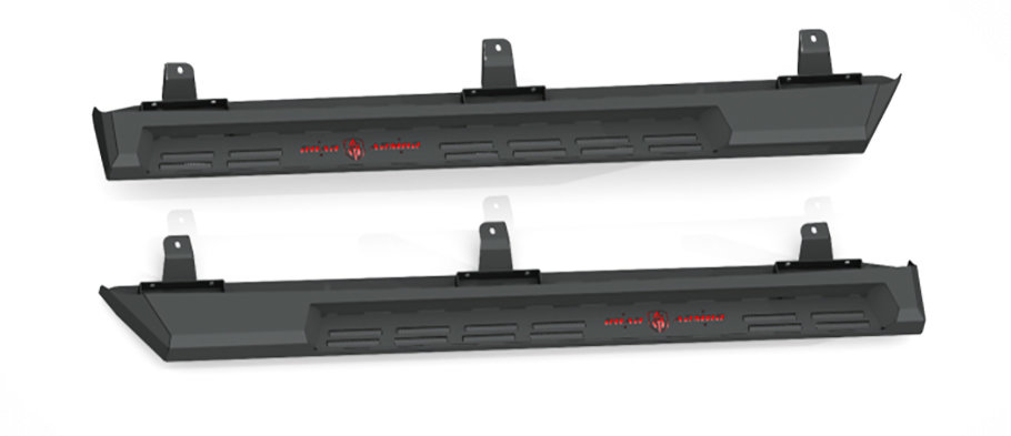 Road Armor 518STP4B Stealth Running Board Step for 18-26 Jeep Wrangler JL Unlimited 4-Door